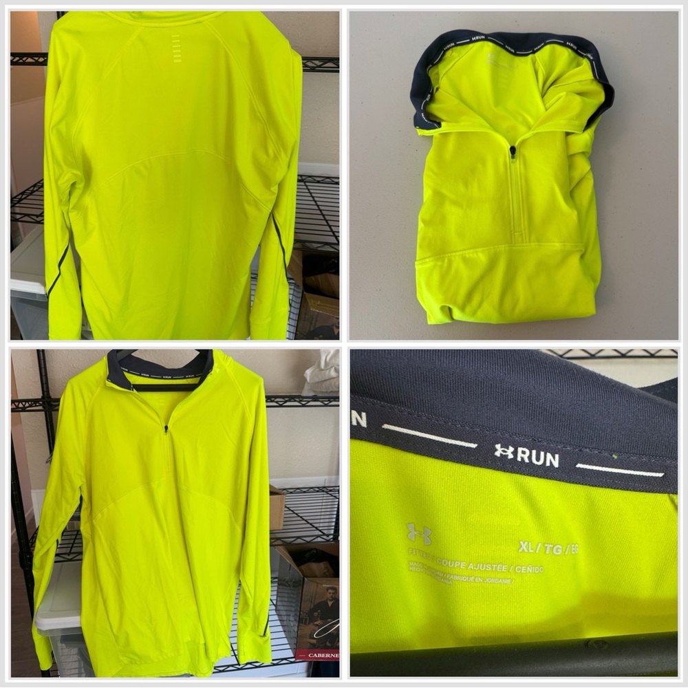 Under Armour Bright Yellow Running Jacket - Size XL